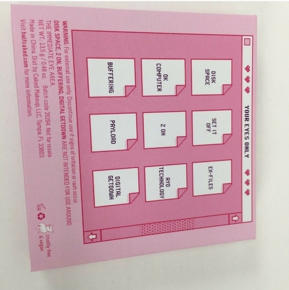 HALF CAKED Your Eyes Only 9 Pigment Palette Eye Shadow Size 0.48oz New In Box - Picture 2 of 5